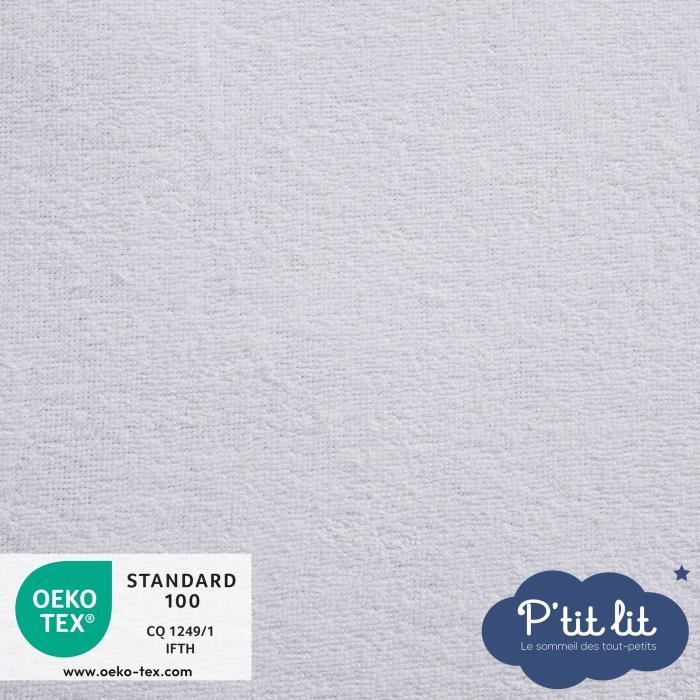 Set of 2 Anti-Mite Baby Mattress Protectors - for Bassinet, Carrycot, Pram - Waterproof Mattress Protector - 100% Cotton Terry - 40x80 cm