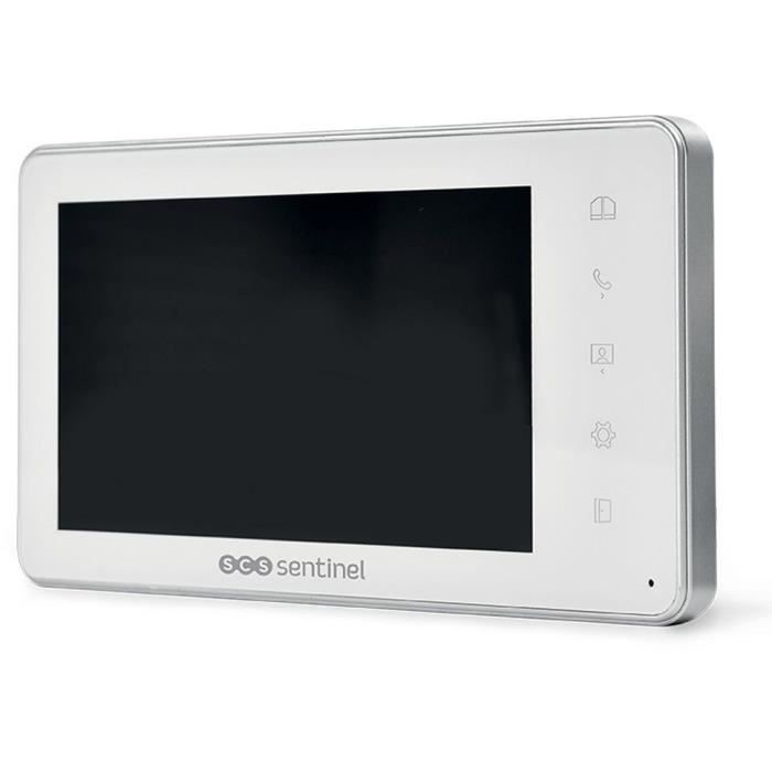 Wired video intercom, white color - VisioKit 7 - SCS SENTINEL