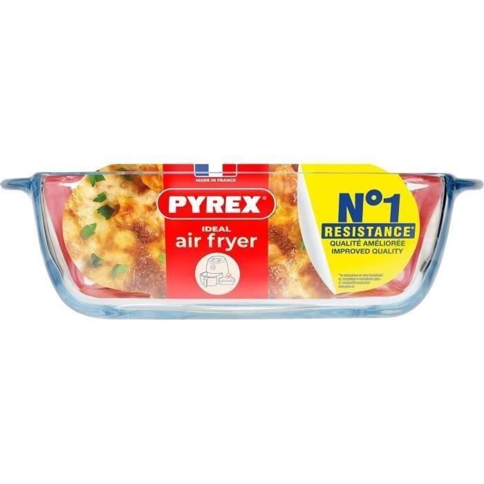 Air fryer dish - PYREX - 1450141 - Square - Borosilicate glass - 20 x 17 cm