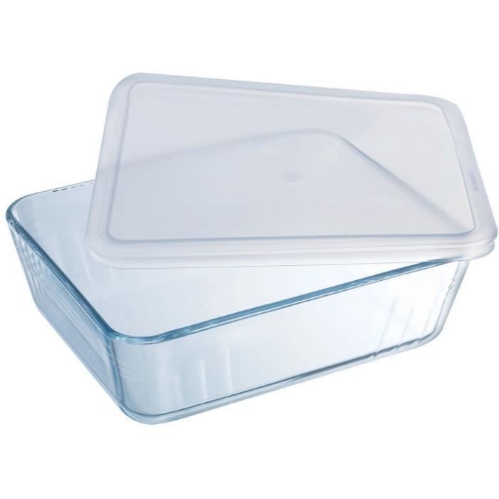 PYREX - 243P000 / 7046 - Rectangular dish with lid - 25cm * 19 cm - Pyrex Cook & Freeze
