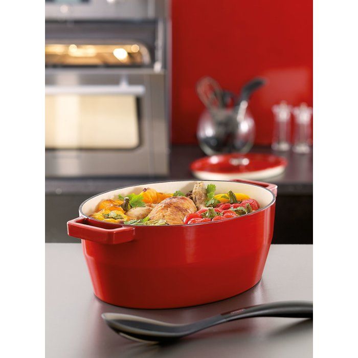 PYREX Slow Cook Round Casserole 6.3 L red