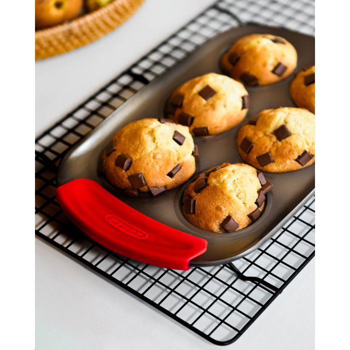 Muffin pan - PYREX - 1452001 - Round - Carbon steel - Non-stick - 6 cavities