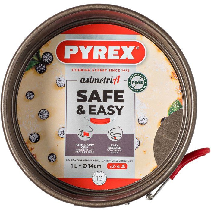 Springform pan - PYREX - 1452005 - Round - Carbon steel - Non-stick - 14 cm