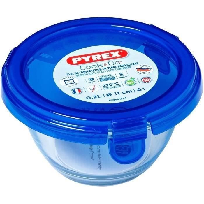 PYREX - COOK & GO - Round box in vere with lid 11 * 6 cm