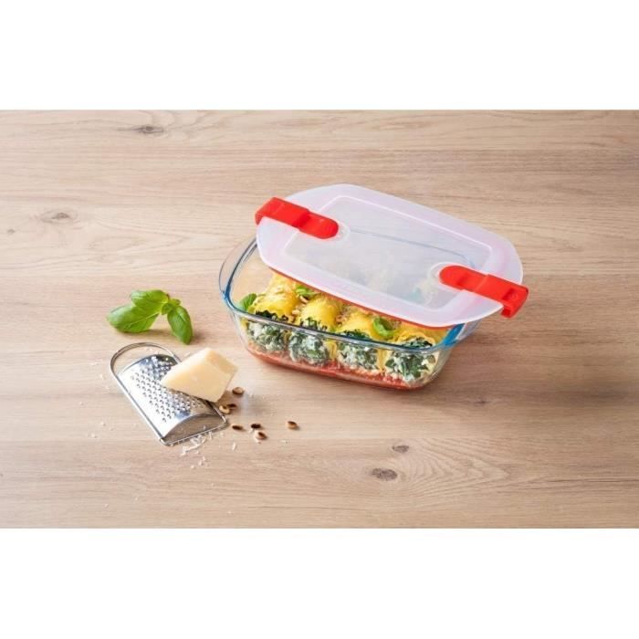 PYREX - COOK & HEAT - Rectangular glass box with lid 23 * 15 cm