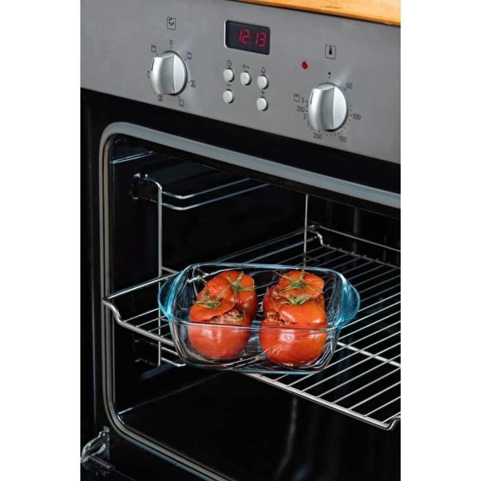 PYREX - COOK & HEAT - Square glass box with lid 25 * 22 cm