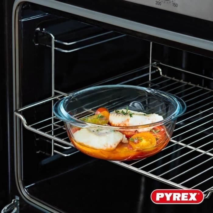 PYREX - COOK & HEAT - Round glass box with lid 20 * 18 cm
