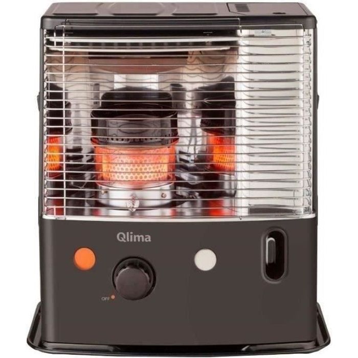 QLIMA R7224-SC - 2400 watts - Wick kerosene stove - up to 85 m3 - CO² detector - 4.2 liter tank