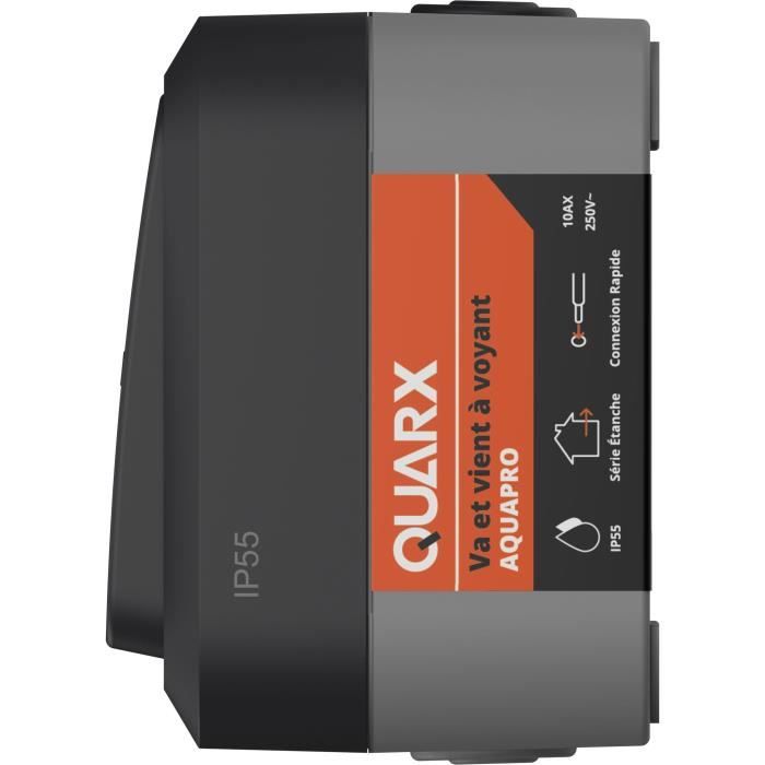 Two-way switch - QUARX - Aqua Pro - Outdoor, indicator light, IP55, 250V