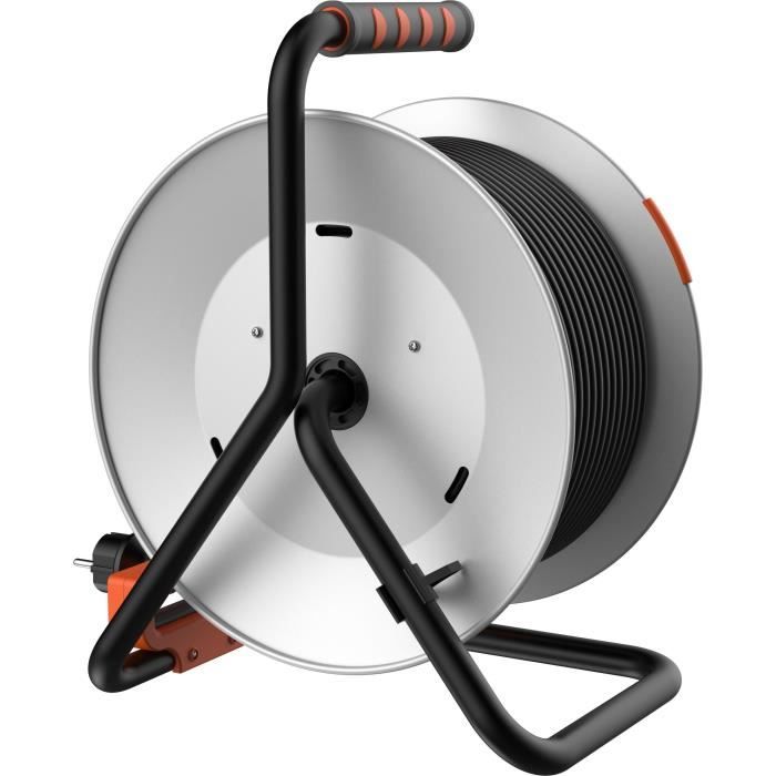 Hose reel - QUARX - Construction site - 40m, H05VV-F 3G1.5mm², metal drum