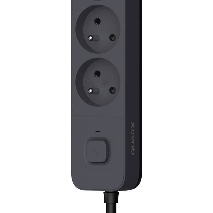 Power strip - QUARX - 4 sockets - With 3 USB ports, 1.5m cable