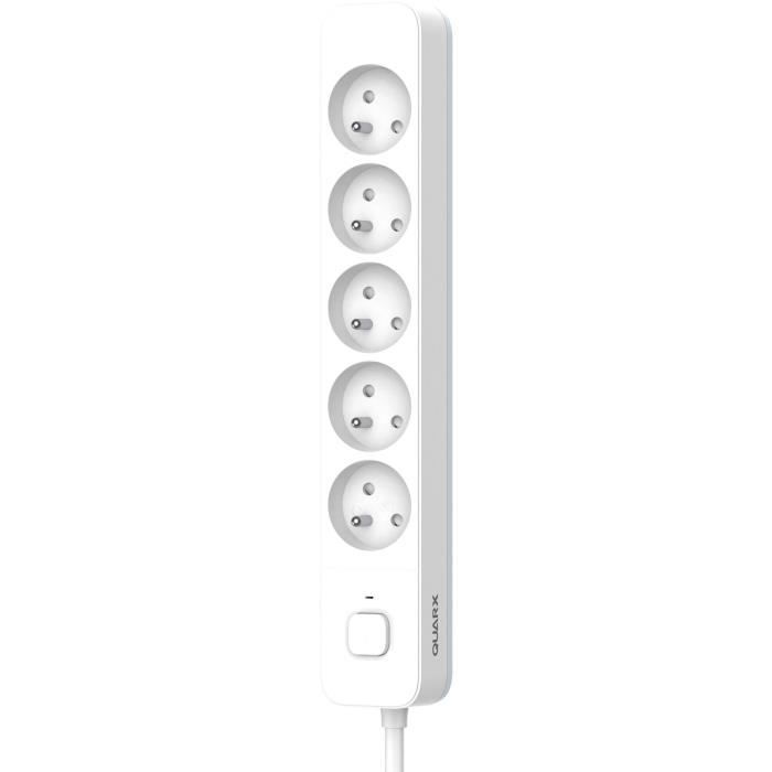 Power strip - QUARX - 5 sockets - With 3m cable, child protection