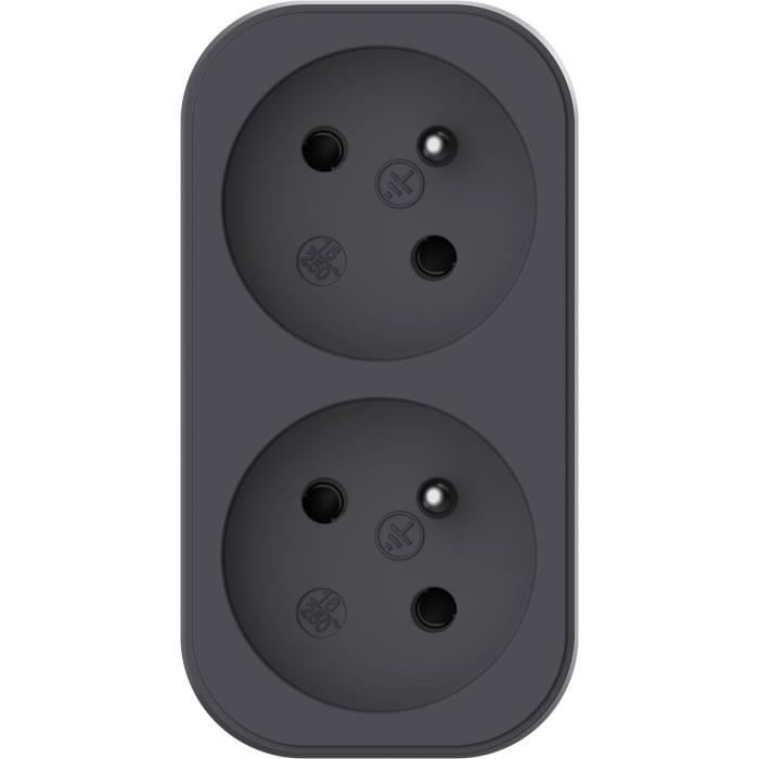 Biplite - QUARX - 2P 16A - Black and anthracite grey, NF compliant