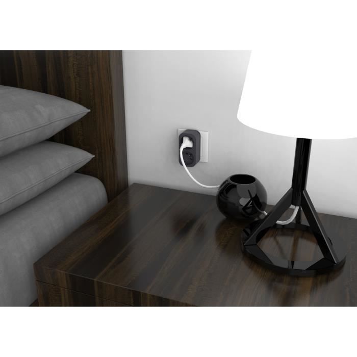 Biplite - QUARX - 2P 16A - Black and anthracite grey, NF compliant