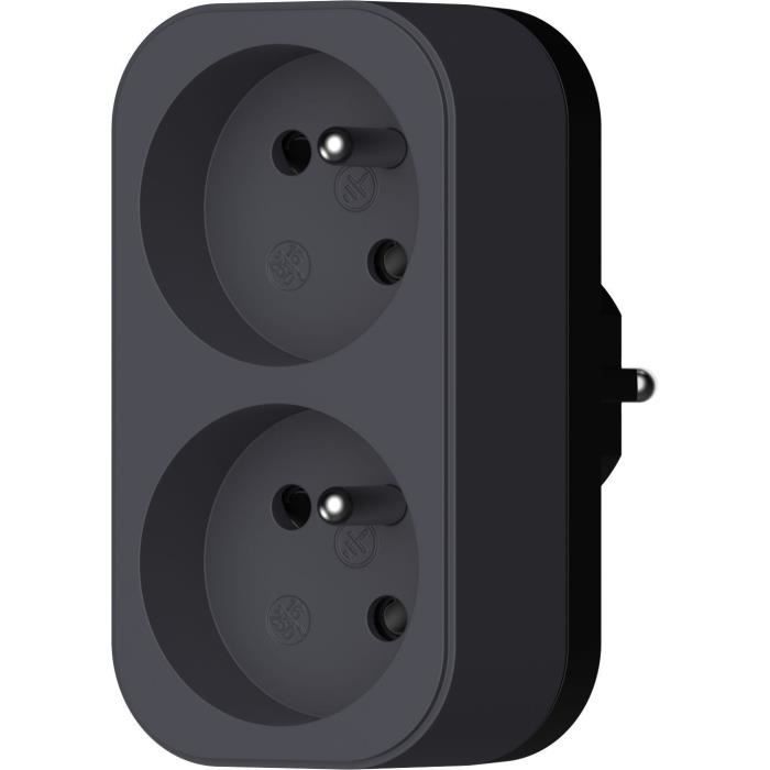 Biplite - QUARX - 2P 16A - Black and anthracite grey, NF compliant