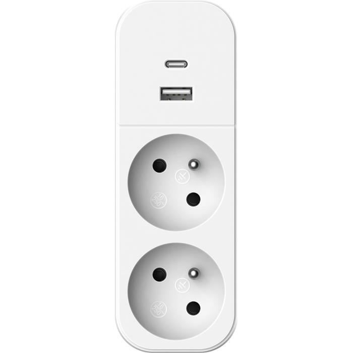 Biplite - QUARX - 2P 16A - With USB-A and USB-C, NF compliant