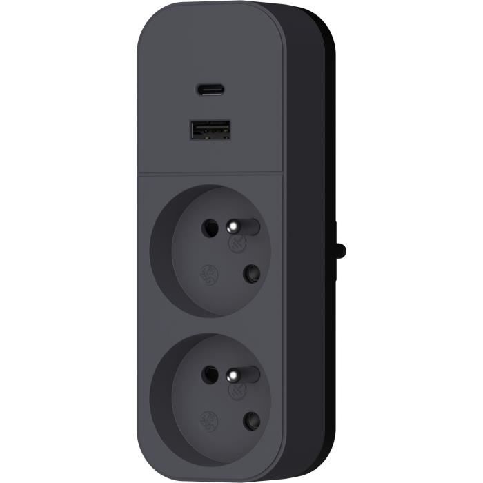 Biplite - QUARX - 2P 16A - With USB-A and USB-C, NF compliant