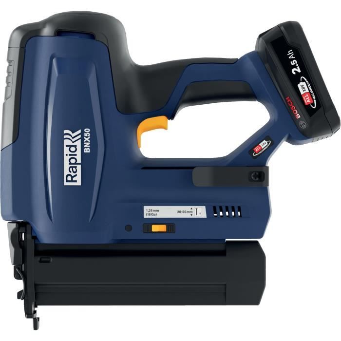 18V battery nailer for 8/20-50mm - RAPID - BNX50 - Case + 2.5Ah battery + charger