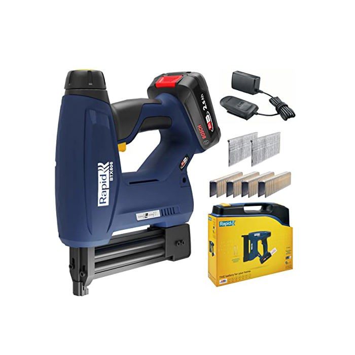 18V battery-powered stapler for 606/12-25mm - 8/15-25mm - RAPID - BTX606 - Case + 2.5Ah battery + charger