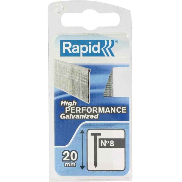 RAPID Galvanized tips - Fine wire - N ° 8/20 mm