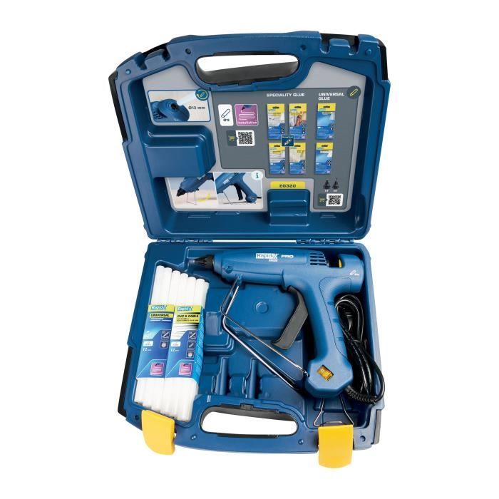 RAPID - EG320 glue gun - 1000g/h PRO Box + glue 24 sticks