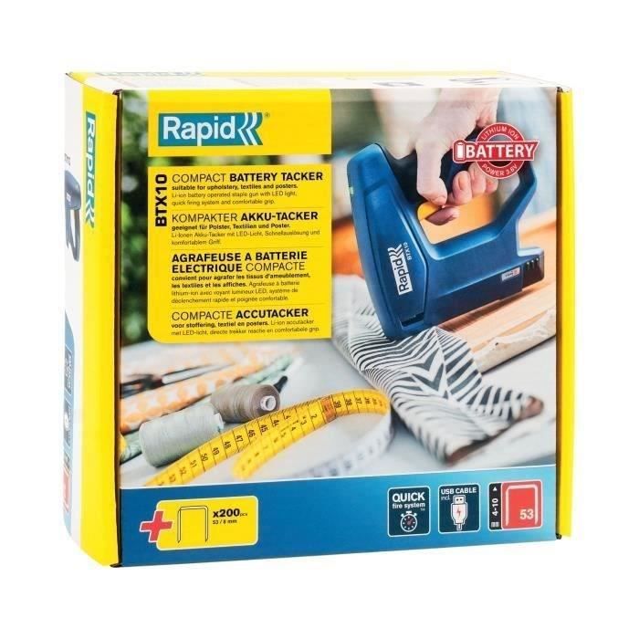 Electric stapler - RAPID - BTX10 - For 53/4-10 mm - Box