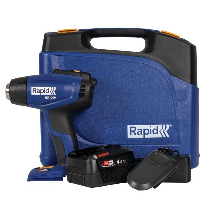 18V battery-powered hot air gun - RAPID - RX1000 - Case + 4.0Ah battery + charger