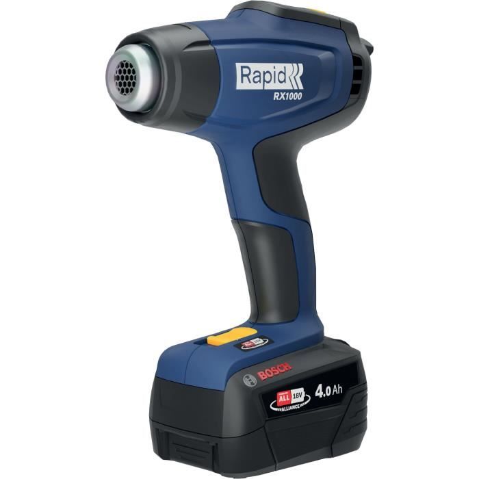 18V battery-powered hot air gun - RAPID - RX1000 - Case + 4.0Ah battery + charger