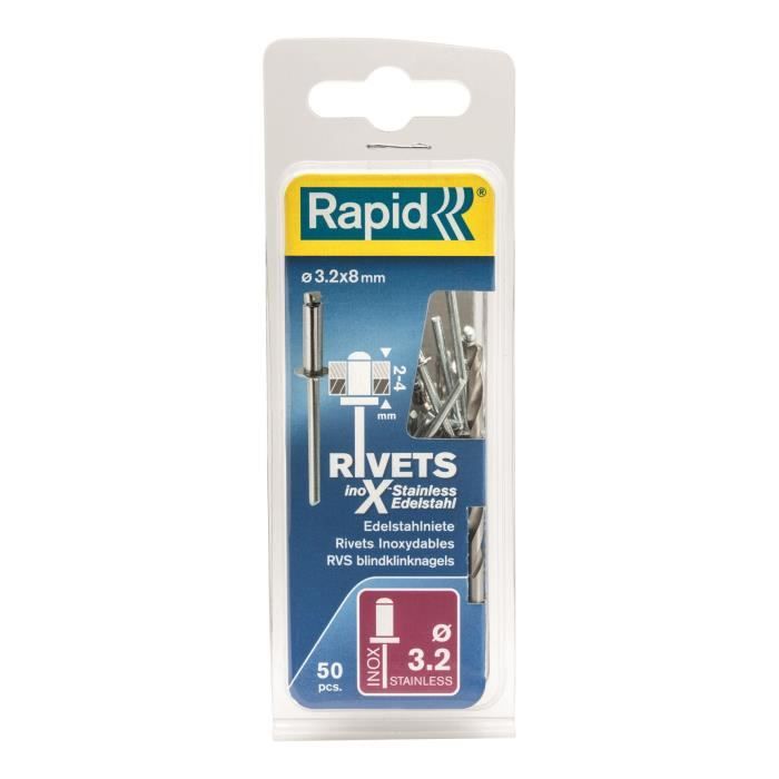 RAPID Stainless rivets 3,2x8mm