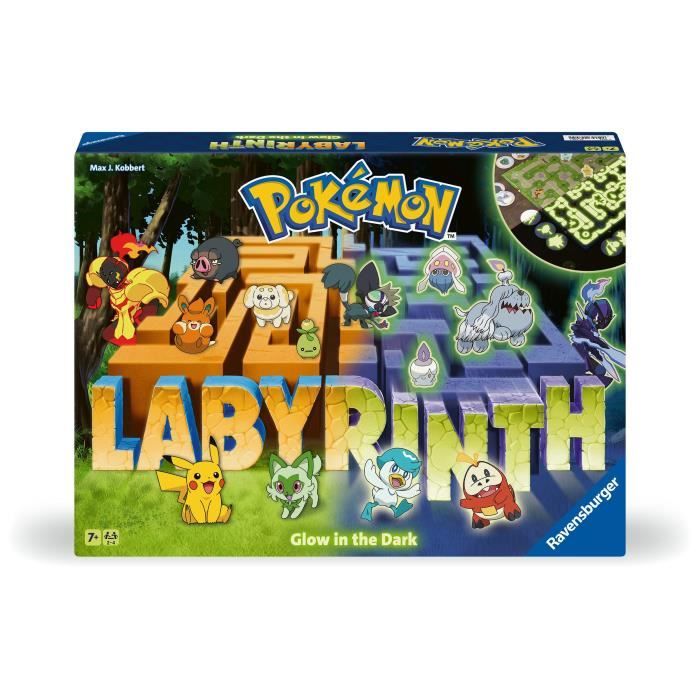 Pokémon Maze, Classic Board Game, Glow in the Dark, For Children and Families, Ages 7 and Up, 22705, Ravensburger