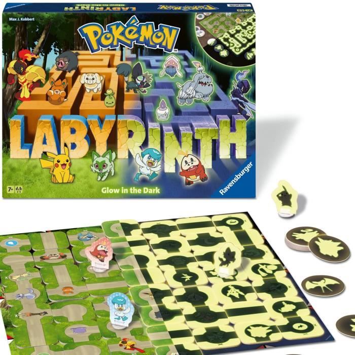 Pokémon Maze, Classic Board Game, Glow in the Dark, For Children and Families, Ages 7 and Up, 22705, Ravensburger
