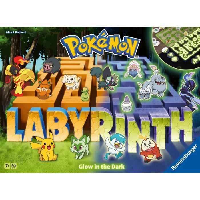 Pokémon Maze, Classic Board Game, Glow in the Dark, For Children and Families, Ages 7 and Up, 22705, Ravensburger