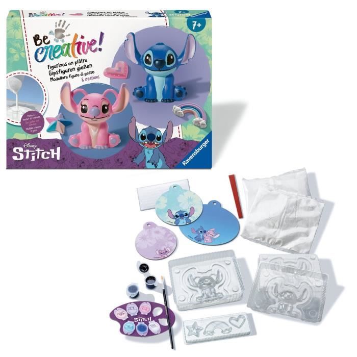 Be Creative Figurines Stitch, 5 objects to make in plaster, Relaxing and creative activity, From 7 years old, 23877, Ravensburger