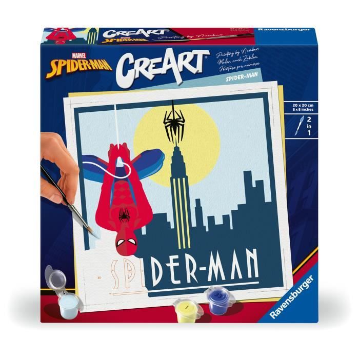 CreArt 20x20 cm Spider Man, Creative leisure, 23891, Ravensburger