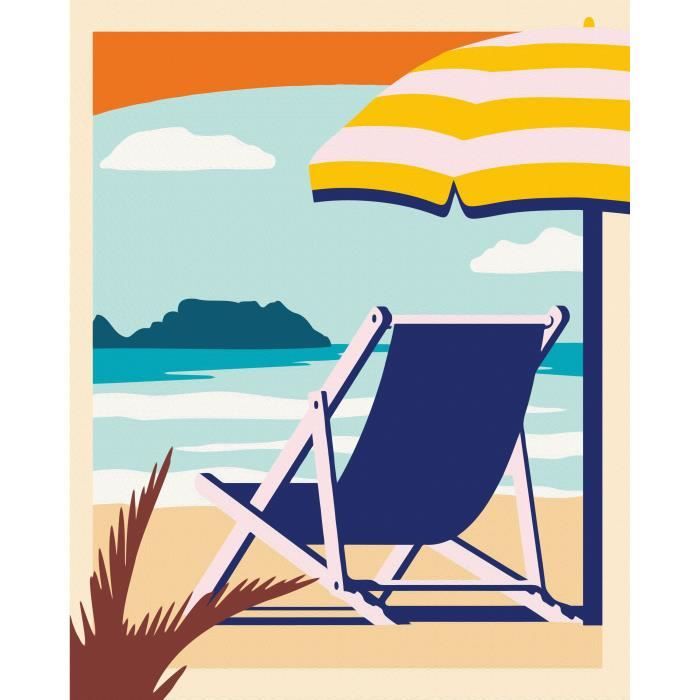 CreArt 24x30 cm Relax at the Beach, Adult, Paint by Numbers, 23897, Ravensburger