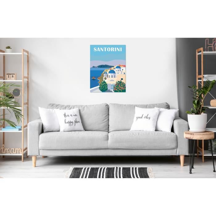 RavensburgerCreArt Canvas 30x40 cmSantoriniPaint by numbersAdultRelaxation and creative activityFrom 12 years old23906