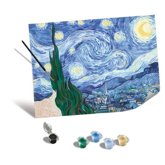 RavensburgerCreArt Canvases 30x40 cmVan Gogh/The Starry NightPainting by numbersAdult-Relaxation and creative activityFrom 14 years old23915