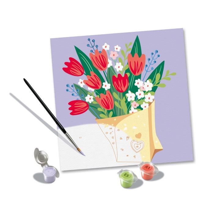 CreArt 20x20 cm Bouquet of Tulips, Creative Leisure, Adult, Paint by Numbers, 25518, Ravensburger