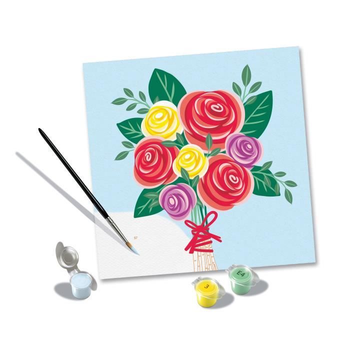CreArt 20x20 cm Bouquet of roses, Creative leisure, Adult, Paint by numbers, 25520, Ravensburger