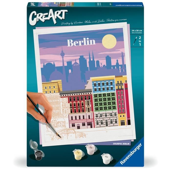 CreArt 24x30 cm Berlin, Adult, Paint by Numbers, 25521, Ravensburger