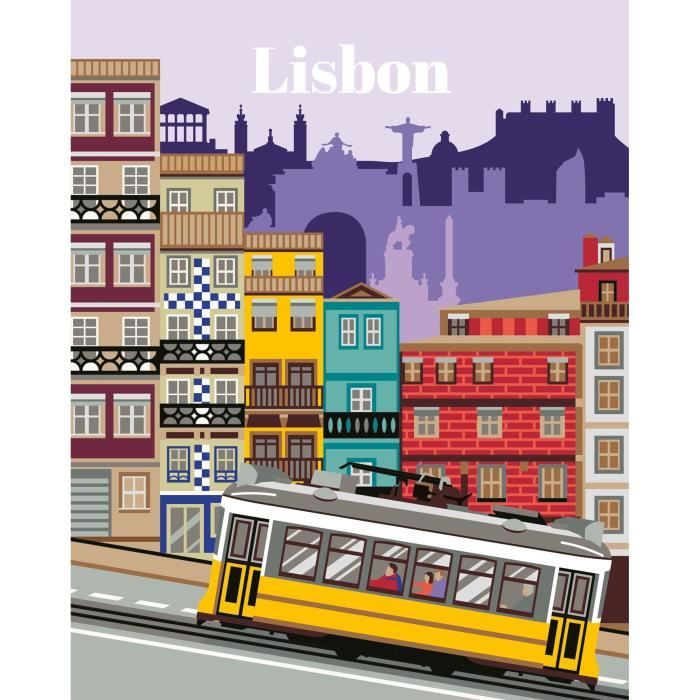 CreArt 24x30 cm Lisbon, Relaxing and creative activity, 25522, Ravensburger