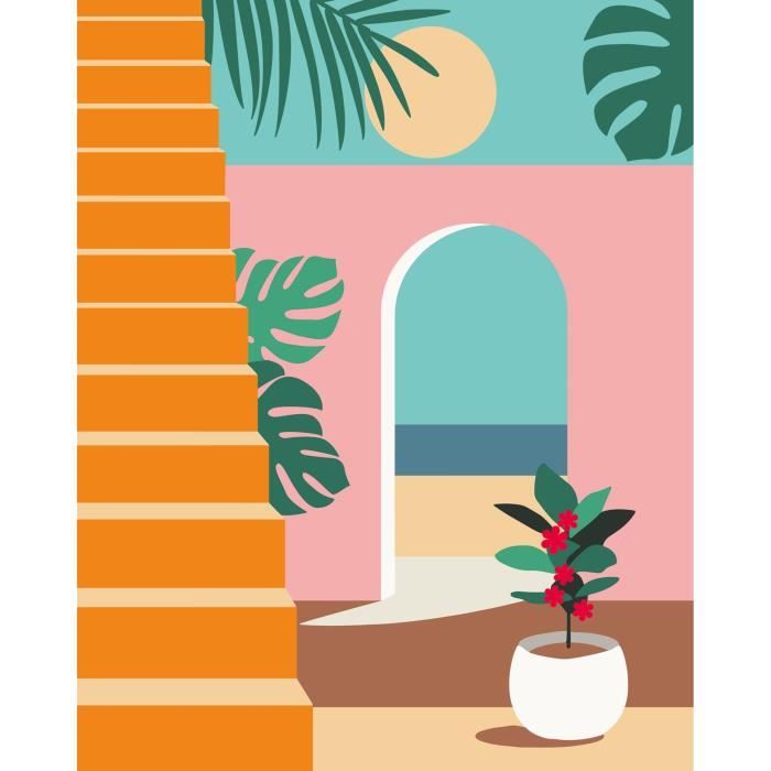 CreArt 24x30 cm Vacation Mode, Adult, Paint by Numbers, 25524, Ravensburger