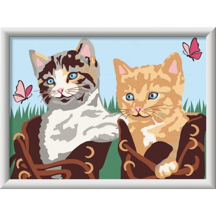 CreArt Kids 18x24cm, Paint by Numbers, Kittens and Shoes, Paint by Numbers Kit, Ages 7+, 25528, Ravensburger