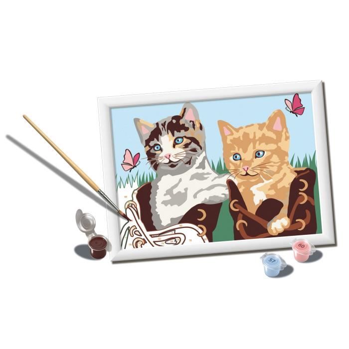 CreArt Kids 18x24cm, Paint by Numbers, Kittens and Shoes, Paint by Numbers Kit, Ages 7+, 25528, Ravensburger