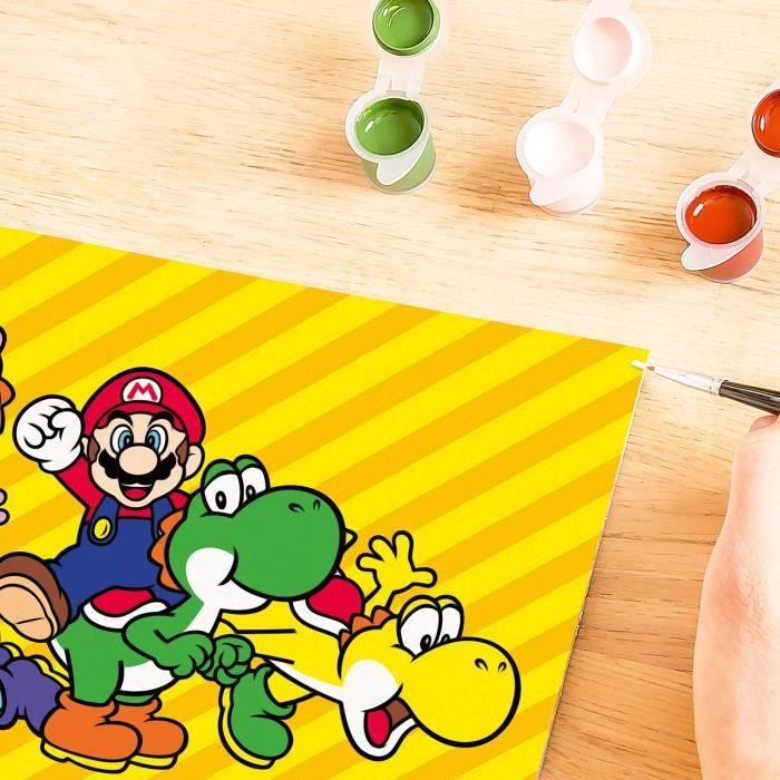 CreArt Kids 18x24cm Super Mario, Paint by Numbers Kit, Art Number, Ages 7+, 25529, Ravensburger