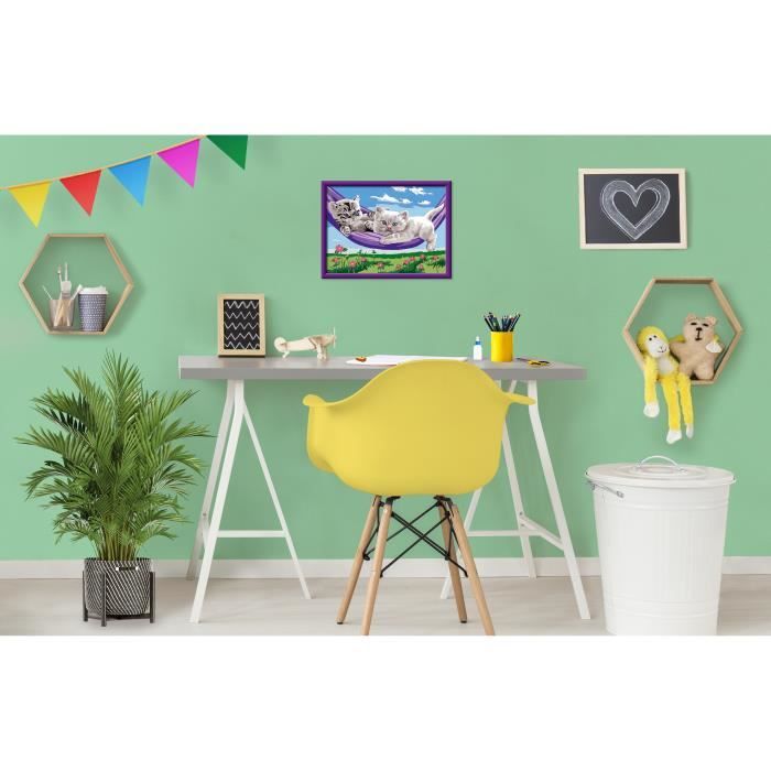 CreArt Kids 18x24cm Kittens in the Hammock, Paint by Numbers Kit, Ages 9+, 25828, Ravensburger