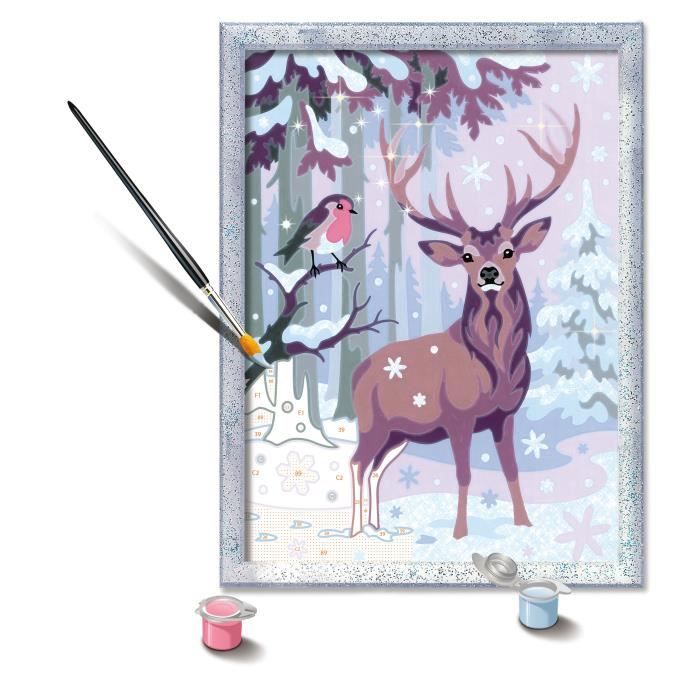 CreArt Kids 18x24cm Romantic Deer, Paint by Numbers Kit, Art Number, Ages 9+, 25831, Ravensburger