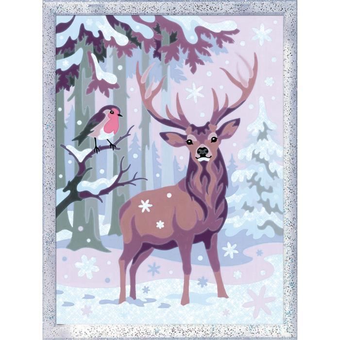 CreArt Kids 18x24cm Romantic Deer, Paint by Numbers Kit, Art Number, Ages 9+, 25831, Ravensburger