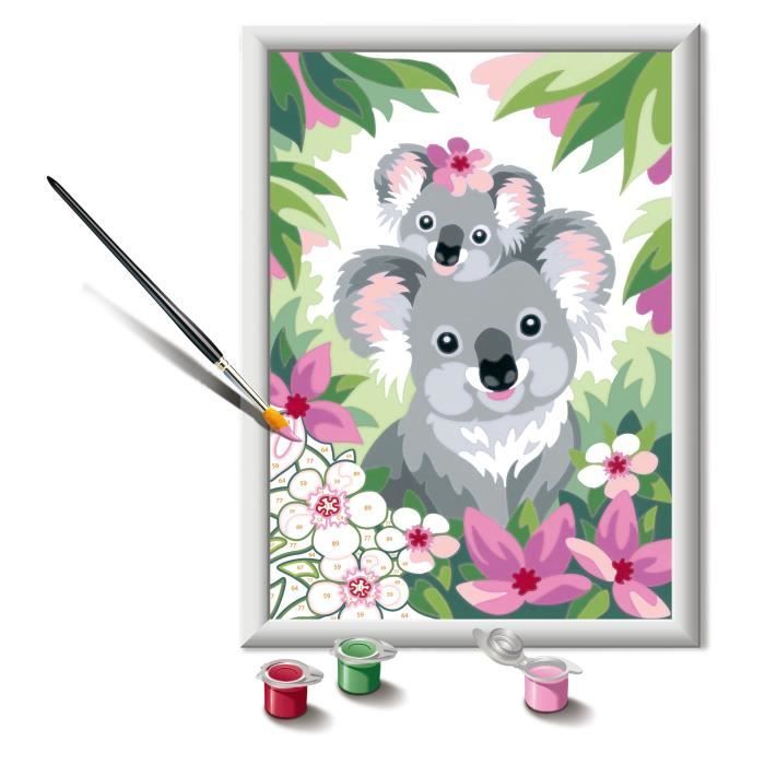 CreArt Kids 18x24cm Koala Mom and Baby, Paint by Numbers Kit, Art Numbers, Ages 9+, 25833, Ravensburger