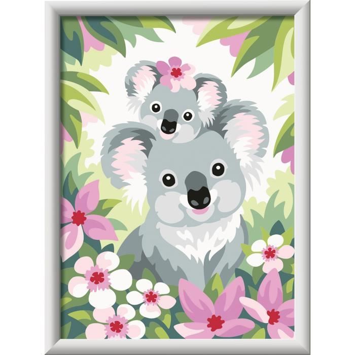 CreArt Kids 18x24cm Koala Mom and Baby, Paint by Numbers Kit, Art Numbers, Ages 9+, 25833, Ravensburger